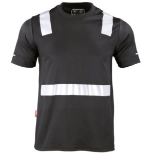 Polera Hibrida con Cinta Reflectiva Manga Corta Hombre