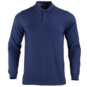 Polera con cuello DryFresh® 60% Algodón Manga Larga Hombre